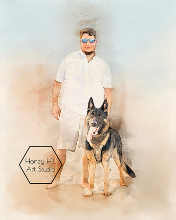 Pet Portraits by Honey Hill Art Studio
