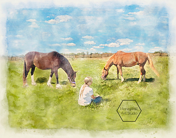Pet Portraits by Honey Hill Art Studio