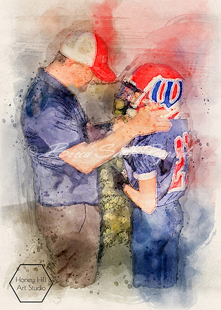 Sports Portraits by Honey Hill Art Studio