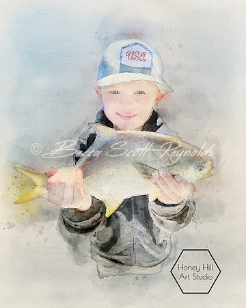 Sports Portraits by Honey Hill Art Studio