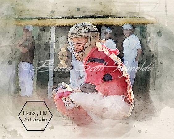 Sports Portraits by Honey Hill Art Studio