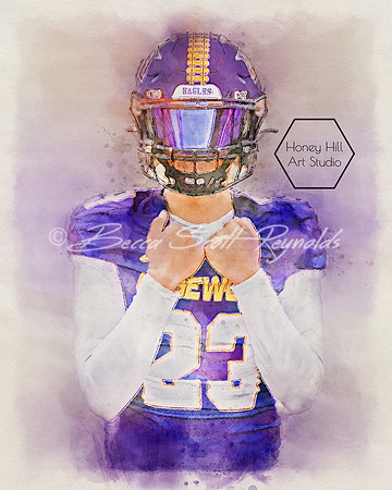Sports Portraits by Honey Hill Art Studio