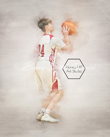 Sports Portraits by Honey Hill Art Studio