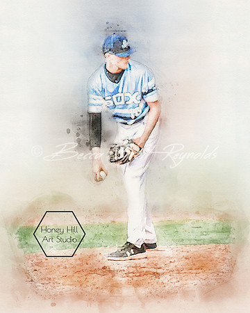 Sports Portraits by Honey Hill Art Studio