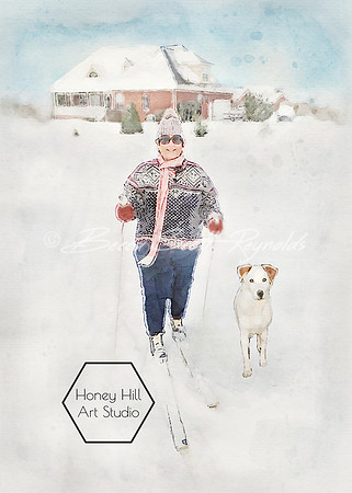 Sports Portraits by Honey Hill Art Studio