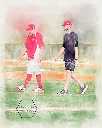 Sports Portraits by Honey Hill Art Studio